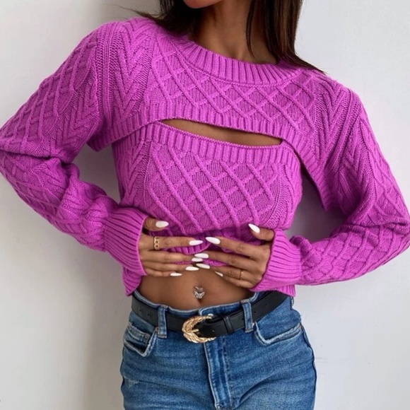 🔥 Argyle Knit Sweater & Cami Knit Top - Picture 4 of 16